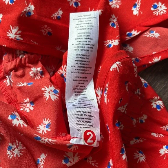 BOOHOO | Red floral short sleeve full length crossover jumpsuit - Picture 8 of 8